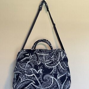 Vera Bradley Grand Traveler Indio blue paisley duffel weekend bag